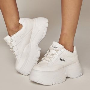 WHITE NOKWOL PLATFORM SNEAKERS